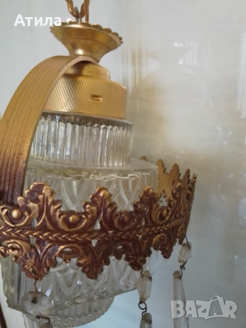 полилей Кристал месинг Италия, снимка 3 - Антикварни и старинни предмети - 52920211