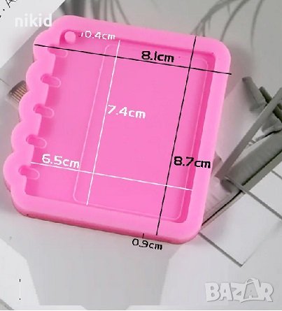 Малка тетртадка тефтер бележник силиконов молд форма фондан смола декор , снимка 2 - Форми - 43036761