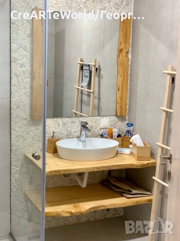 Стойка поставка стълба за кърпи хавлии баня, снимка 7 - Други - 36595292