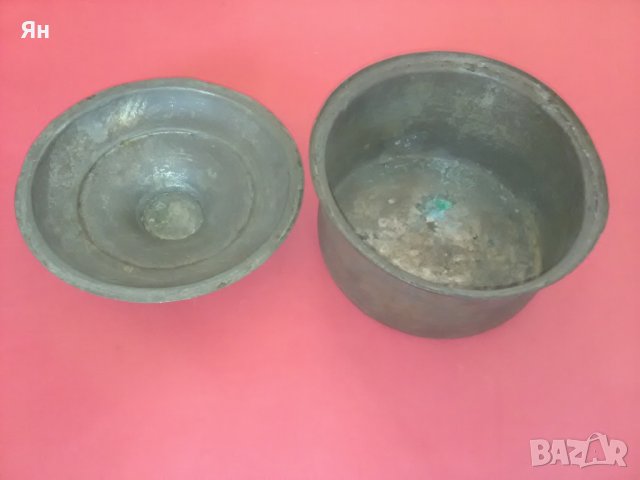 Стара Ретро 100-годишна Калайдисана Медна Тенджера-1920-те , снимка 2 - Други ценни предмети - 39593771