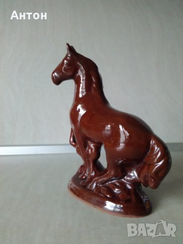 Керамичен Кон от соца., снимка 2 - Антикварни и старинни предмети - 27495796