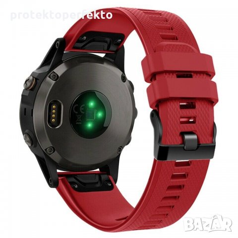 Силиконова каишка GARMIN Fenix 6, 6X, Pro, Solar лилав цвят, снимка 10 - Каишки за часовници - 35580446