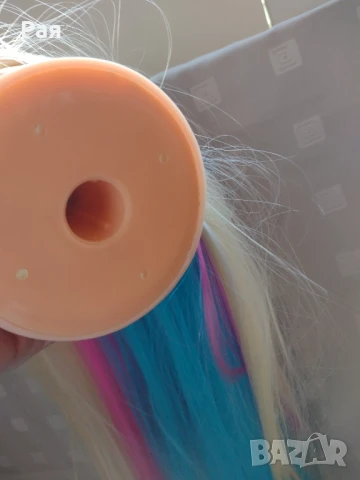 Учебна фризьорска глава 70 см шарена, снимка 14 - Аксесоари за коса - 50660652