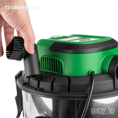 Немска Прахосмукачка за сухо и мокро почистване 30л ROCKFORCE 1200w, снимка 6 - Други инструменти - 47875664