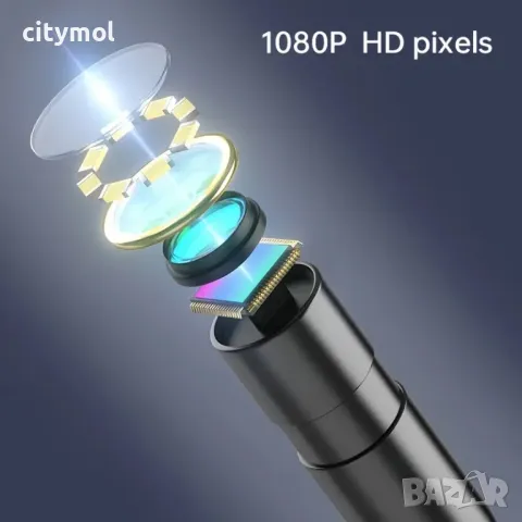 INSKAM индустриален ендоскоп 10 метра, HD 1080P, 4.3 ”IPS екран, 8,5 мм глава, 8 LED светлини, снимка 8 - Аксесоари и консумативи - 47268174