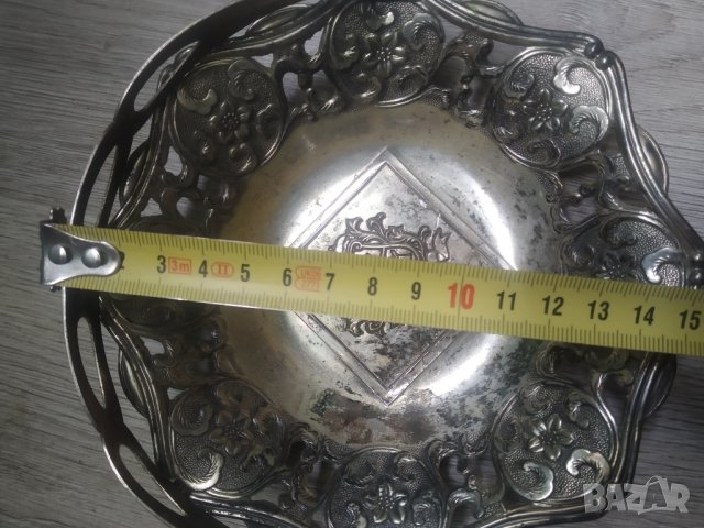 посребрена купа в стил арт деко, снимка 4 - Други ценни предмети - 40310399