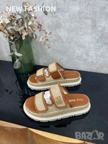 Дамски Чехли ✨ MIU MIU , снимка 4 - Чехли - 51057648