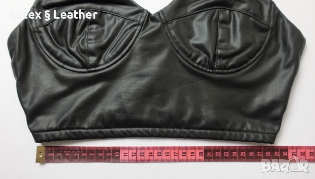 Кожено късо бюстие/кроп топ Club L , снимка 8 - Корсети, бюстиета, топове - 52190637