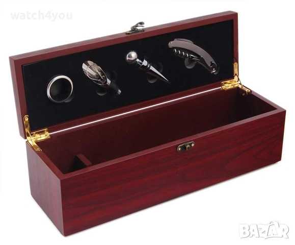 НОВ КОМПЛЕКТ ЗА ВИНО В ЛУКСОЗНА ДЪРВЕНА КУТИЯ С АКСЕСОАРИ. СЕТ ЗА ВИНО С ШАХ. ШАХМАТНА ДЪСКА 2V1., снимка 6 - Подаръци за мъже - 16134212