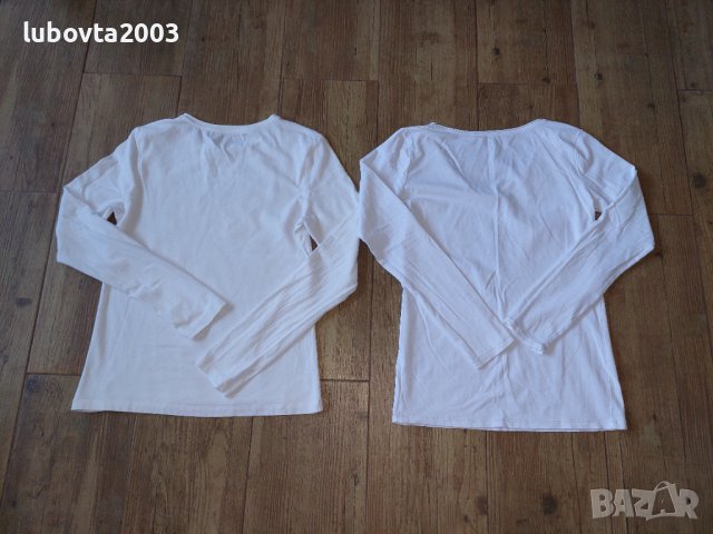 Лот 2 броя Нови Бели дамски блузи с дълъг ръкав S размер, снимка 2 - Блузи с дълъг ръкав и пуловери - 42947171