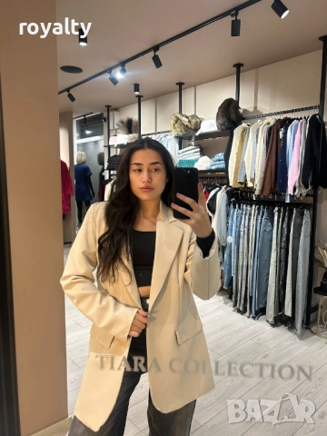 Бежово Дамско Сако , снимка 3 - Сака - 52885098