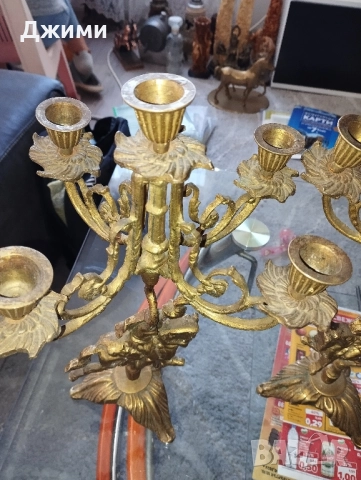 различни много стари големи свещници, снимка 18 - Антикварни и старинни предмети - 46466469