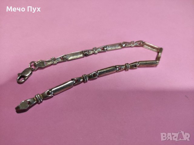 Сребърна гривна (57), снимка 4 - Гривни - 38978560