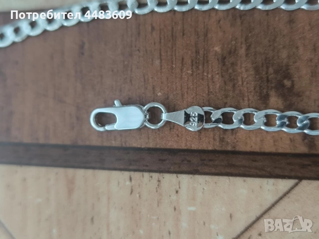 Сребърна гривна , снимка 2 - Гривни - 52871659