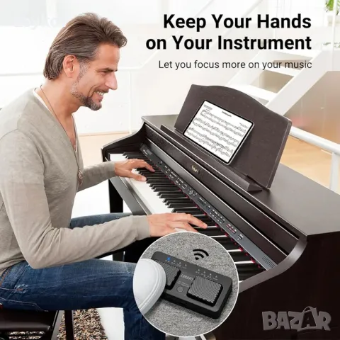 LEKATO Buletooth безжичен маркер за страници, музикален педал за обръщане на страници, снимка 6 - Други - 47681247