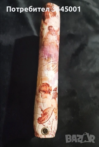 Луксозен и красив голям портфейл от супер качествен изкуствен лак с херувими и амурчета.Нов , снимка 5 - Портфейли, портмонета - 53527579