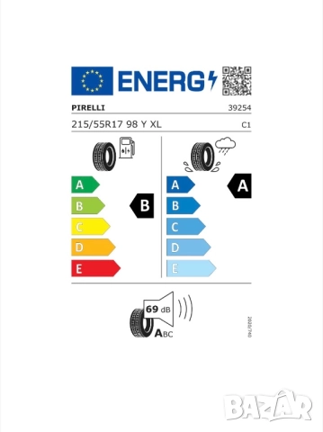 Летни гуми PIRELLI POWERGY 215/55R17 98Y XL, снимка 2 - Гуми и джанти - 52119437