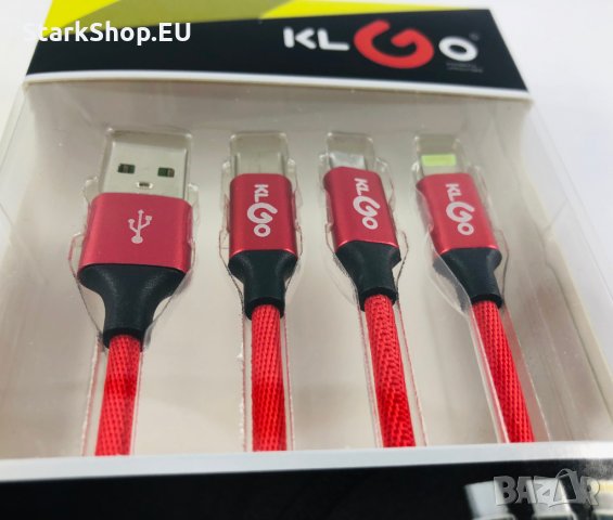 Лукс 3в1 Качествен кабел Type-C iPhone MicroUSB Samsung Huawei зарядно, снимка 9 - USB кабели - 27899081