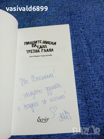 Ана - Мария Герасимова - Пияните мисли на една трезва глава , снимка 4 - Българска литература - 53298123