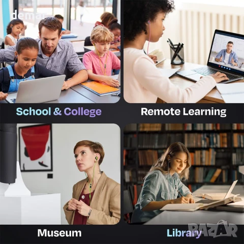 Пакет от 50 USB C кабелни слушалки в ухото с микрофон, стерео звук, снимка 7 - Слушалки и портативни колонки - 50915134