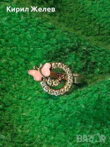 ФИГУРАЛНА АНГЛИЙСКА ЕМАЙЛИРАНА СКЪПОЦЕННА СРЕБЪРНА ОБЕЦА ПЕПЕРУДКА СРЕБРО S925  РЪЧНА РАБОТА 47543, снимка 13 - Обеци - 49682593