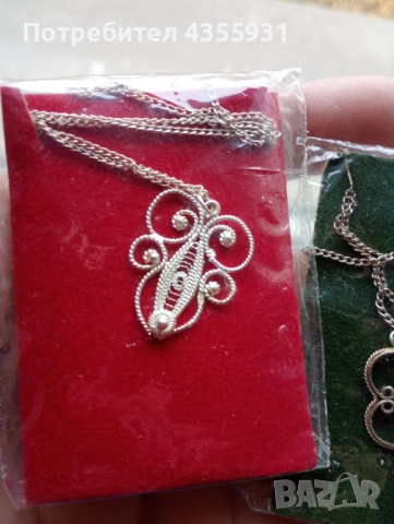 Неупотребявани стари сребърни бижута ръчна изработка старинни бижута сребро, снимка 3 - Антикварни и старинни предмети - 52776894