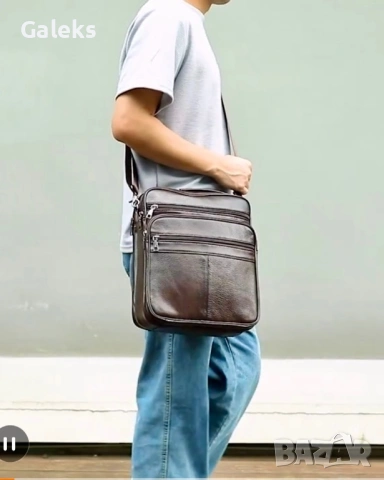 Мъжка голяма, професионално/ежедневно бизнес чанта / Кафява естест. кожа!, снимка 11 - Чанти - 53101821