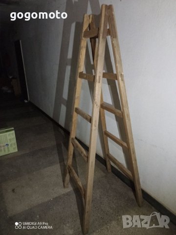 Двойна стълба, дървена бояджийска стълба , снимка 3 - Други стоки за дома - 38422578