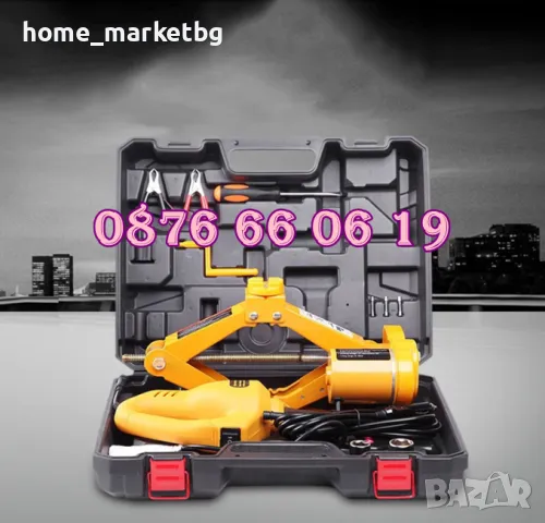 Комплект Електрически крик с електрически гайковерт 12 V 2 тона, снимка 6 - Аксесоари и консумативи - 49418853