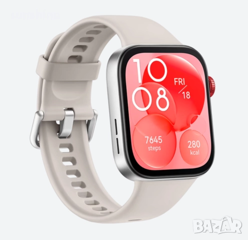 ЗАПЕЧАТАН * HUAWEI WATCH FIT 3 Бял с червено копче* Гаранция, снимка 10 - Смарт часовници - 52794147