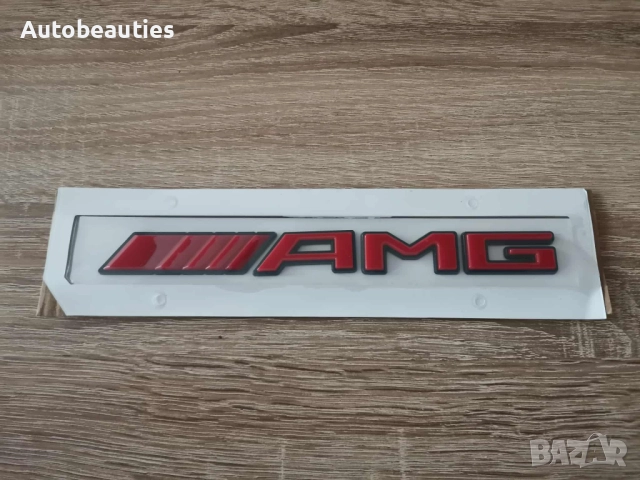 Mercedes Benz AMG червена емблема с черен кант, снимка 6 - Аксесоари и консумативи - 51878256