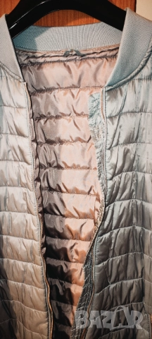 🧥 Дамско есен/ранна зима леко светлосиньо шушляково яке| 2XL–3XL, снимка 3 - Якета - 52472361