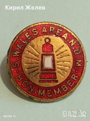 Почетна членска значка на Националния съюз на миньорите Южен Уелс 51680