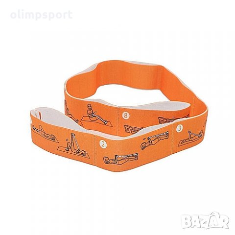 Ластик за пилатес MAX, Син, Оранжев и Розов, Осем степенен, Текстилен нов​ С ластика за упражнения с, снимка 4 - Други спортове - 28694059