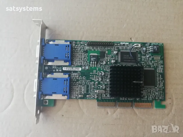 Видео карта Matrox MGI G45+MDHA16D 971-0301 REV:A DUAL VGA 16MB AGP, снимка 1 - Видеокарти - 48095588