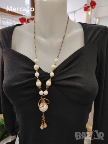 Перлен гердан АРТ №112, снимка 2 - Колиета, медальони, синджири - 52321451