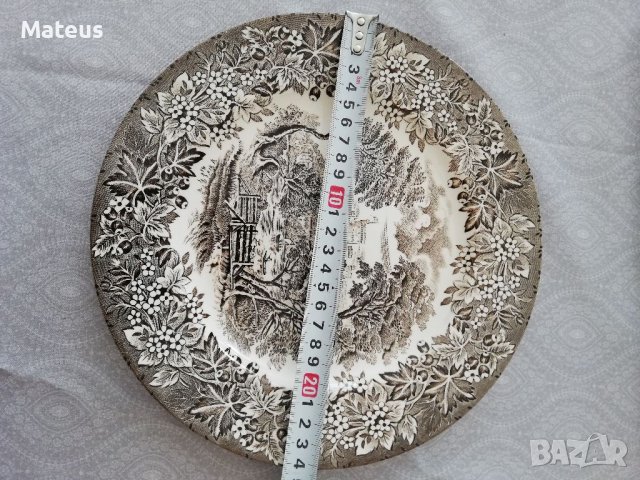 Винтидж английска чиния от Железен камък, снимка 4 - Чинии - 36979347