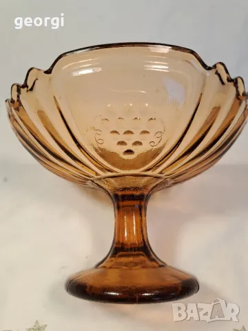 ретро фруктиера от цветно стъкло 25/1, снимка 7 - Аксесоари за кухня - 49886586