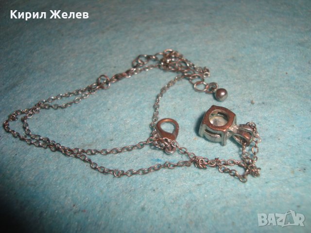 КОЛИЕ - МЕДАЛЬОН АРТ ПЕНДАНТ с ГОЛЯМ ФАСЕТИРАН ЦИРКОН 25185, снимка 4 - Колиета, медальони, синджири - 35352884