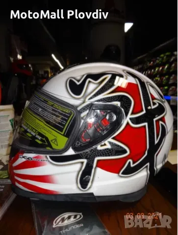 Каска MT Thunder Battle/Butterfly/Skull & Roses мото мотор пистов, снимка 10 - Аксесоари и консумативи - 49211919