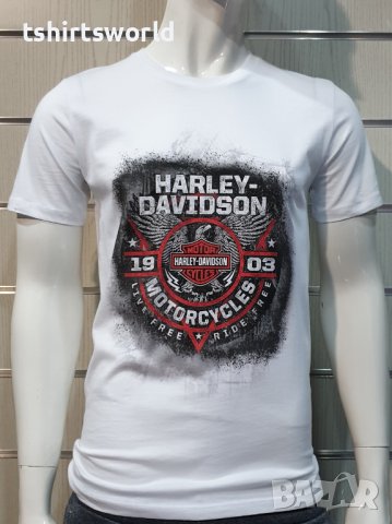 Нова мъжка тениска с дигитален печат MOTOR HARLEY DAVIDSON, мотори