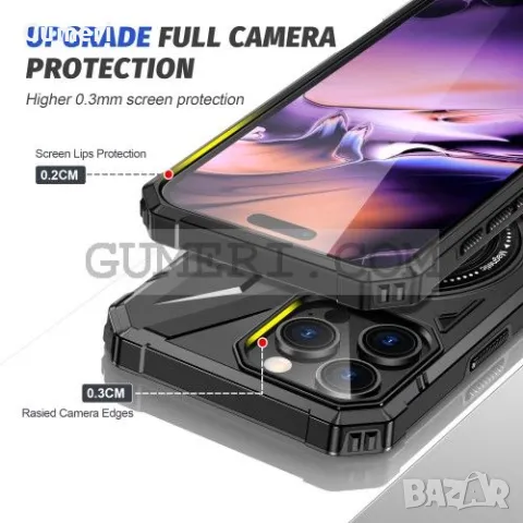 Противоударен Кейс с Ринг за Apple iPhone 16 Pro, снимка 12 - Калъфи, кейсове - 48831949