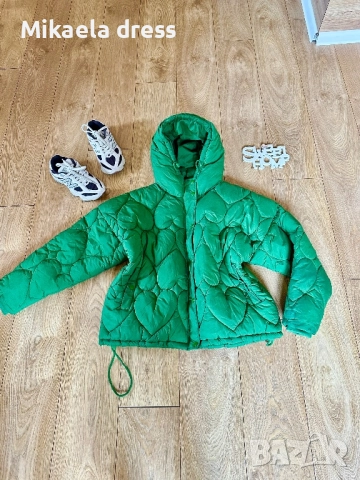 Разкошно, супер свежо и топло зимно яке от Fabienne Chapot в зелен цвят. Идеално за стилни и модерни, снимка 8 - Якета - 52371732