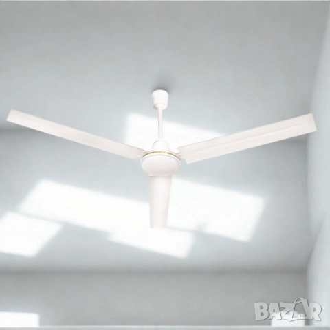 Метален таванен вентилатор Muhler MCD-54056 – 142 см (56"), 60W, с регулатор на стена, снимка 7 - Други стоки за дома - 52100136