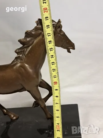 Бронзова фигура кон  3/3, снимка 8 - Статуетки - 47977658