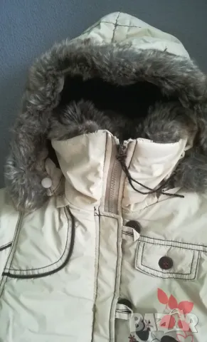 Дебело яке за момиче с кожа, снимка 4 - Детски якета и елеци - 48355405