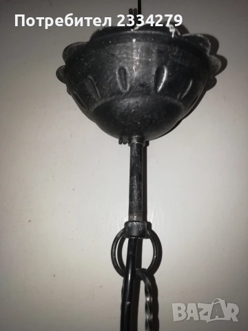 Полилей стил рустик ретро, произведен през 60-70те години. , снимка 4 - Полилеи - 53468202