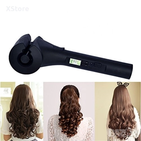 Високотехнологична керамична преса за къдрене на коса с LED дисплей - черна!, снимка 8 - Преси за коса - 52595132