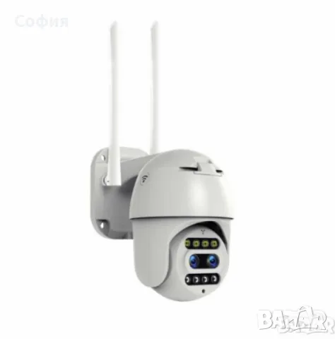 Двойна WiFi безжична IP камера 2MP FULL-HD1080P с цветно нощно виждане, снимка 1 - IP камери - 48056185