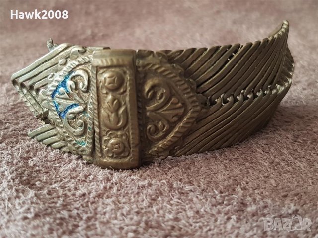 Възрожденска сребърна част гривна кюстек кучка пафти носия